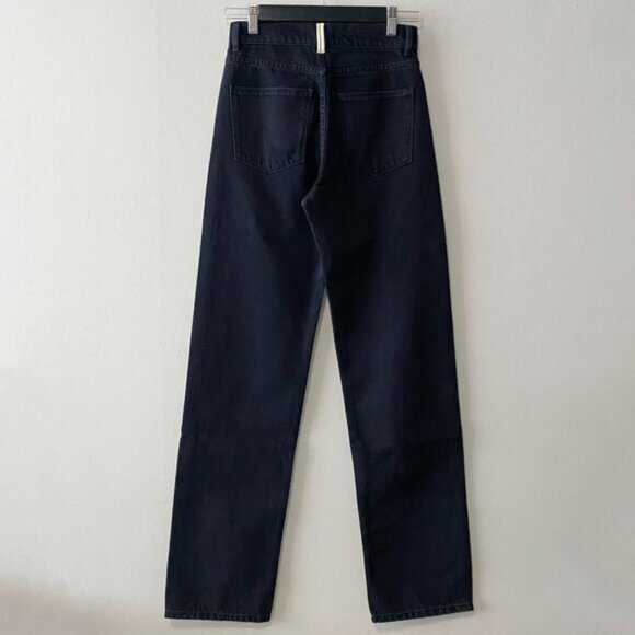 Wandler Comfort Poppy Black Straight Leg Black Denim Jeans - Picture 2 of 10